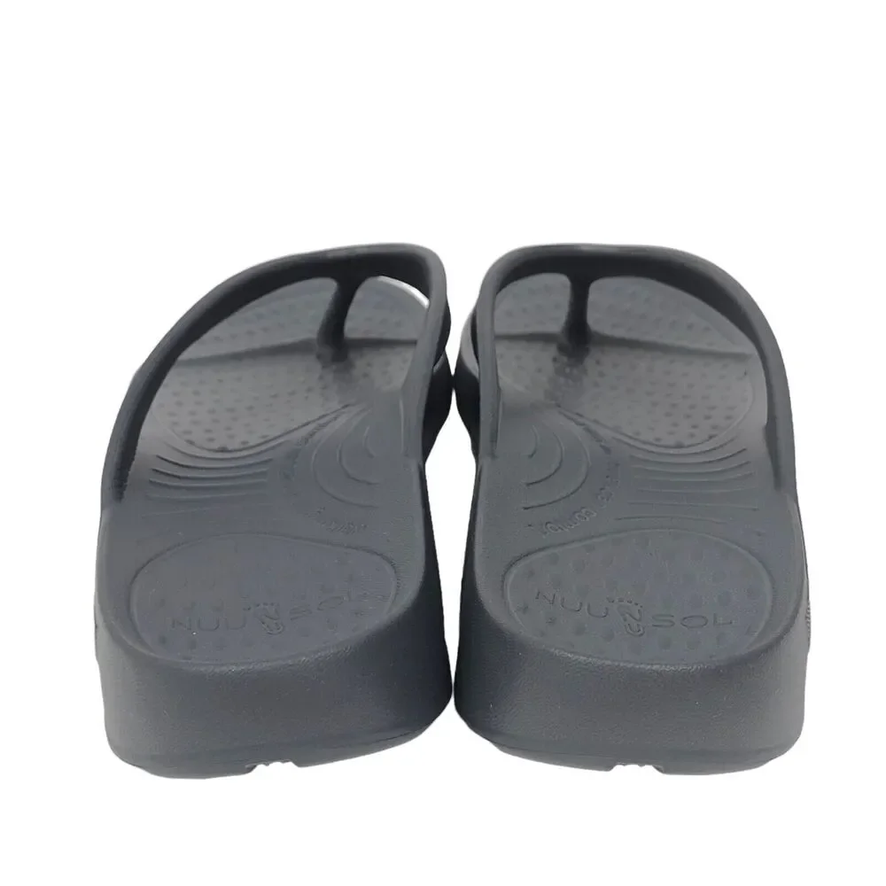 NEW Nuusol Cascade Flip Flops Granite Gray Mens 13 Made in USA